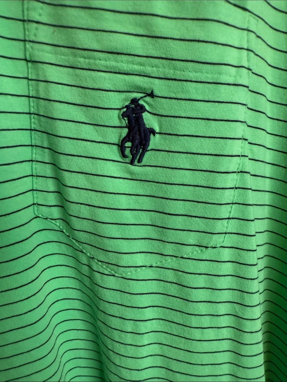 Polo Golf by Ralph Lauren Mint Green Thin-Striped Pocket Polo